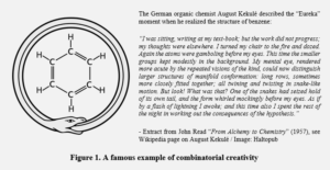 A famous example of combinatorial creativity: the origin of benzene