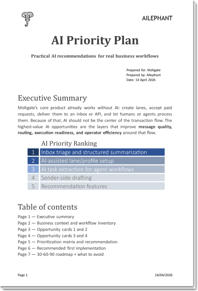 AI Priority Plan Sample
